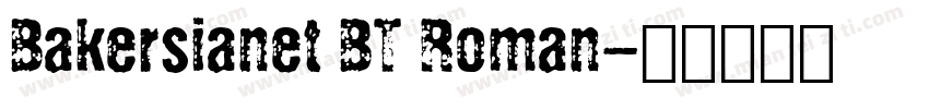 Bakersianet BT Roman字体转换